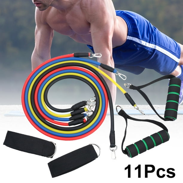 10pcs Premium Fitness Resistance Bands Yoga Pull Up Tubes Force Exercise Rope